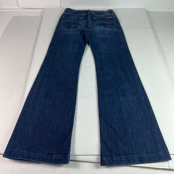 7 For All Mankind Jeans Women's 28x30* Ginger Flare Low Rise Blue Denim Tag 26 - Picture 10 of 16